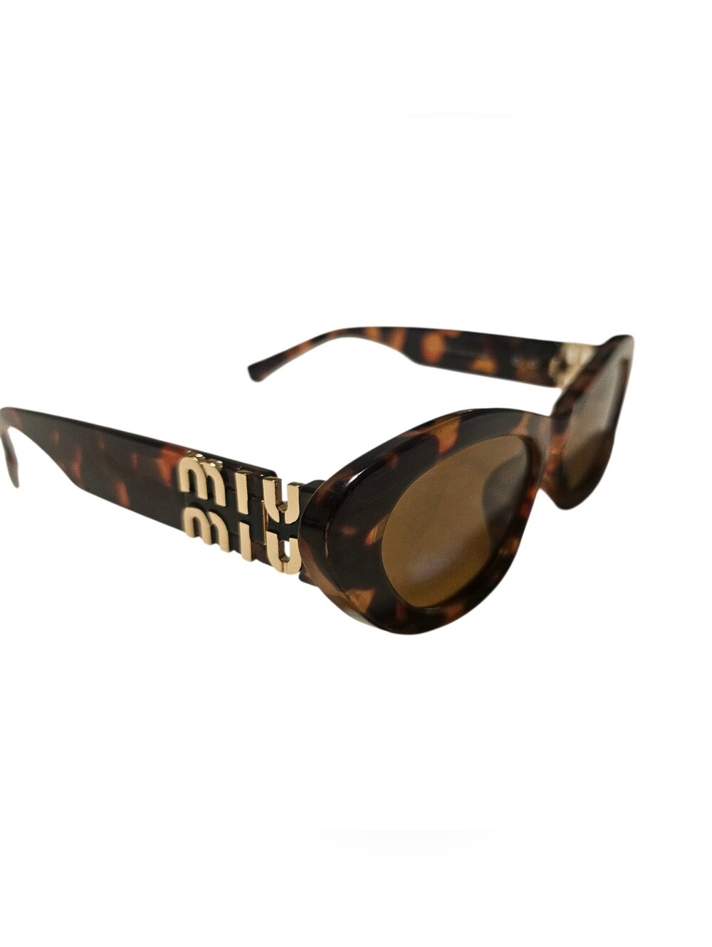🔥NEW✨ Miu Miu ✨ Authentic Tortoiseshell Brown & Black Cat-Eye Sunglasses 😎 - Picture 4 of 16